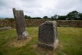 King Doniert`s Stone, near St. Cleer, Cornwall, being parts of a 9th century Celtic cross Royalty Free Stock Photo