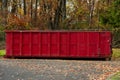 large iron dumpster garbage outdoor steel metal trash full