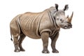 large isolated African black rhinoceros Royalty Free Stock Photo