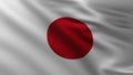 Large Japanese Flag in the wind Royalty Free Stock Photo