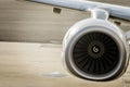 Large jet engine detail closeup Royalty Free Stock Photo