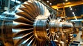 Large Jet Engine Inside Factory Workshop Royalty Free Stock Photo