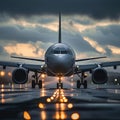 Large Jetliner on Airport Runway