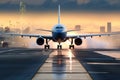 Large Jetliner on Airport Runway