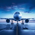 Large Jetliner on Airport Tarmac