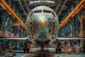 Large Jetliner in Hangar