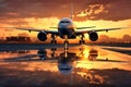 Large Jetliner Parked on Airport Tarmac