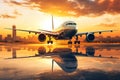 Large Jetliner Parked on Airport Tarmac