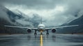 Large Jetliner Parked on Airport Tarmac