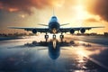 Large Jetliner Parked on Airport Tarmac