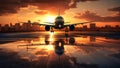 Large Jetliner Parked on Airport Tarmac