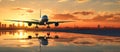 Large Jetliner Parked on Airport Tarmac