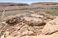 Aerial View Ancient Ruins of Pueblo Bonito in Chaco Canyon Royalty Free Stock Photo