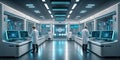 large language model artificial intelligence optimization Futuristic AI powered research lab with scientists analyzing data