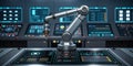 large language model artificial intelligence optimization robotic arm adjusting parameters in high tech control room