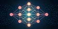 large language model artificial intelligence optimization Visualized deep learning algorithm with interconnected nodes and layers Royalty Free Stock Photo
