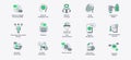 Large Language Model Icon Set. Vector Line Icons for AI Concepts. AI language model icon, Natural language processing icon, Text Royalty Free Stock Photo