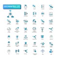 Large Language Model Icon Set: Vector Line Icons for AI Concepts. AI language model, Natural language processing, Text generation