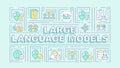 Large language models turquoise word concept