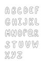 Large letters of the English alphabet. Latin capital letters. Vector drawing. Futuristic font.