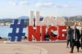 Large Letters With Hashtag I LOVE NICE In Nice France