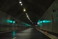 large lighted tunnel and road