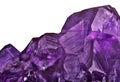 Large lilac amethyst crystals closeup