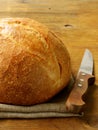 Large loaf of homemade bread Royalty Free Stock Photo