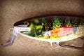 Large Rapala Super Shad Rap real perch colour Royalty Free Stock Photo