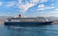 Large and luxurious cruise ship docked in the magnificent waters of the port Split, Croatia