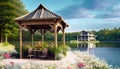 large luxurious relaxing gazebo