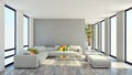 large luxury modern bright interiors apartment Living room 3D re