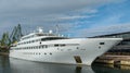 Large luxury motor yacht moored in Varna port, Bulgaria Royalty Free Stock Photo