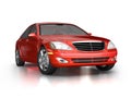 Large luxury red car Royalty Free Stock Photo