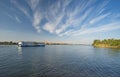 Large egyptian river cruise boat sailing on Nile Royalty Free Stock Photo