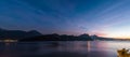 Large magnificent night panorama extra wide. XL Switzerland