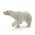 Large male Polar bear walking on a white. 3D illustration Royalty Free Stock Photo