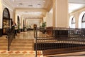 Gorgeous tiled floors with marble steps that invite guests to wander around the lobby area, Hyatt Regency St Louis, Mo 2019