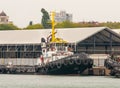 Large Marine tugboat in the port of Burgas, Bulgaria