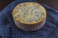 Large, massive truckle of stilton cheese Royalty Free Stock Photo