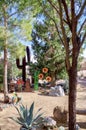 Garden Sculpture Display in Nevada Cactus Nursery Royalty Free Stock Photo