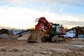 Excavator in working in a quarry. Royalty Free Stock Photo