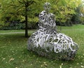 A large metal sculpture Storm by Jaume Plensa