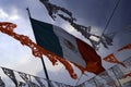 Large Mexican Flag in Main Square in Mexico City Mexico