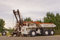 Large mine haul truck and shovel