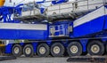 Large mobile crane with multiple wheels and operator cab Royalty Free Stock Photo