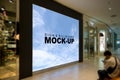 Mock up Sign or Billboards inside the mall Royalty Free Stock Photo