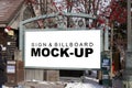 Large mock up outdoor billboard hang on beautiful facade