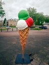 Large model of an Italian ice cream
