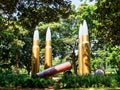 Large Modern Bullet Sculpture, Hyde Park, Sydney, Australia